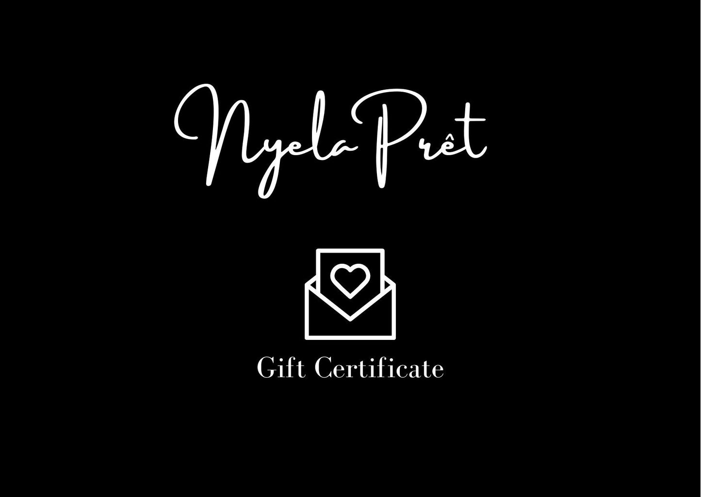 Nyela PrÃªt gift certificate